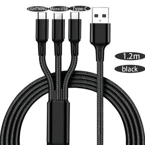 Black Multi-Connector Charging Cable